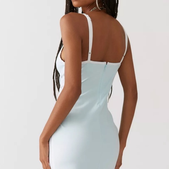 Light Blue Adidas Lace-Up Dress - Picture 3 of 3